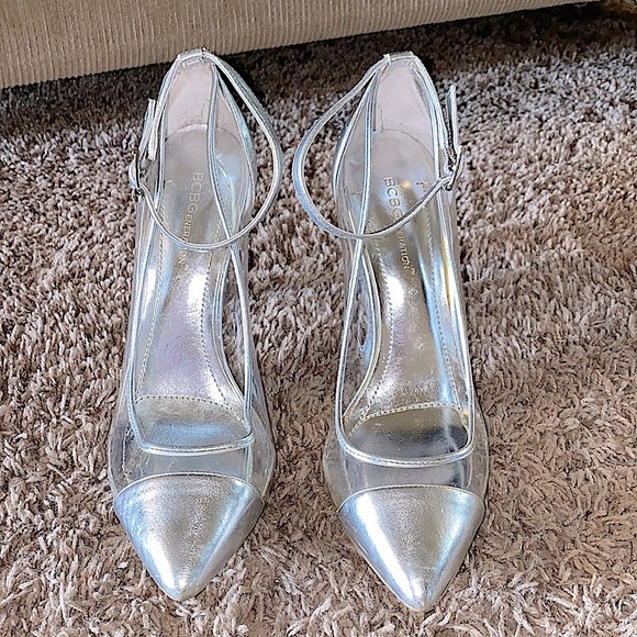BCBGeneration silver/transparent Cynthia heels - Picture 2 of 10